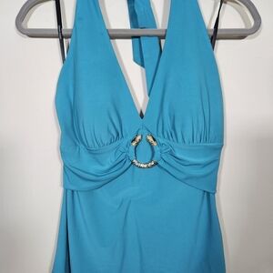 Frank Lyman Design Turquoise  Halter
